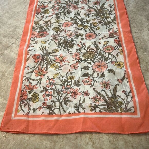 Coral Floral Scarf - Picture 3 of 3